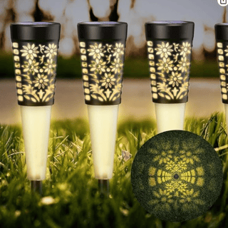 Set 6 Lămpi Solare de Grădină pentru Alee, Aprindere Automată