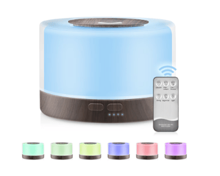 Umidificator Aromaterapie Ultrasonic, Difuzor de Uleiuri Esențiale cu LED