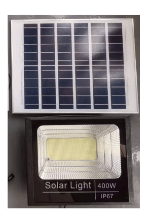 Proiector Solar LED cu Panou Separat și Telecomandă, pentru Curte