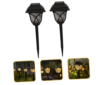 Set 6 Lămpi Solare de Grădină pentru Alee, Aprindere Automată