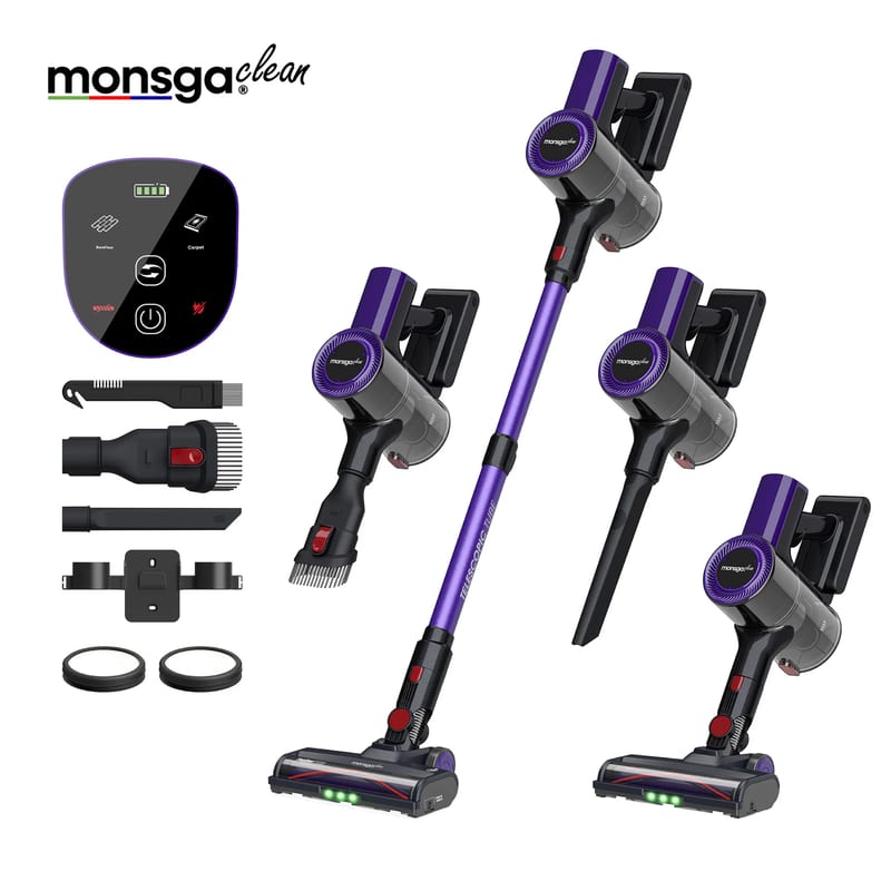 Aspirator Vertical Wireless Gri, Reîncărcabil, pentru Casă