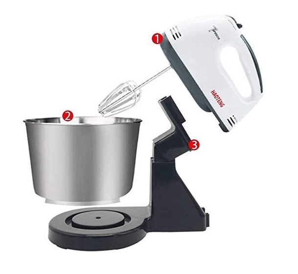 Mixer cu Bol Rotativ, Teluri Inox, Trepte de Viteză și Turbo