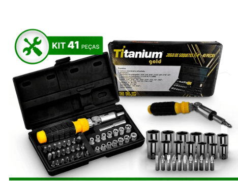 Trusă de Scule Titanium 41 Piese, Șurubelnițe și Chei