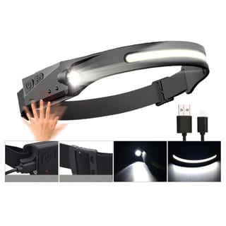 Lanternă de Cap LED cu Senzor de Mișcare, 5 Moduri de Lumină