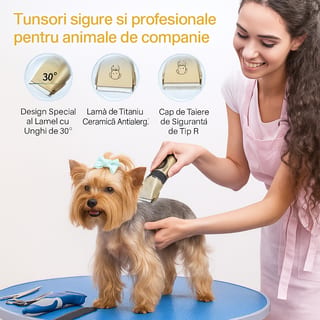 Set Complet Mașină de Tuns Animale cu Toate Accesoriile