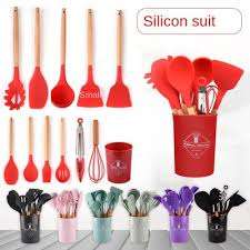 Set 12 Ustensile de Bucătărie din Silicon, Nu Zgârie Vasele