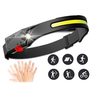 Lanternă de Cap LED cu Senzor de Mișcare, 5 Moduri de Lumină