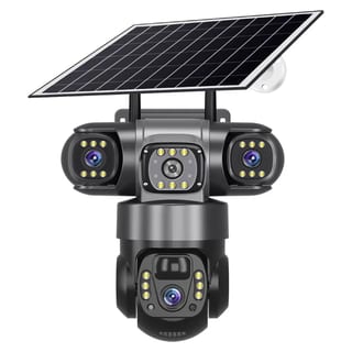 Cameră de Supraveghere cu Panou Solar V380 Pro, Vedere Nocturnă Color