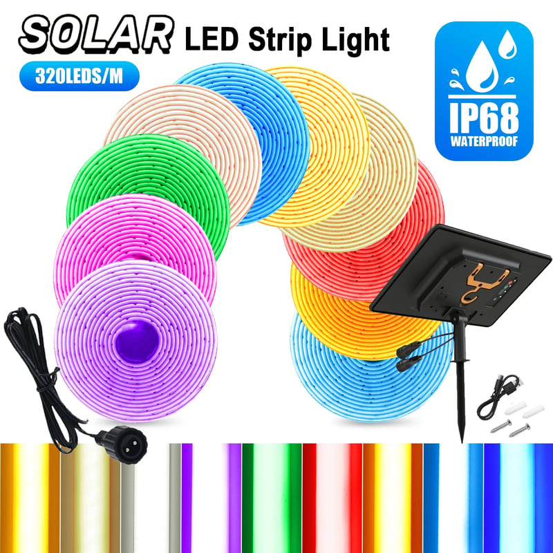 Lampă Solară COB cu Panou pe Fir și Senzor de Mișcare