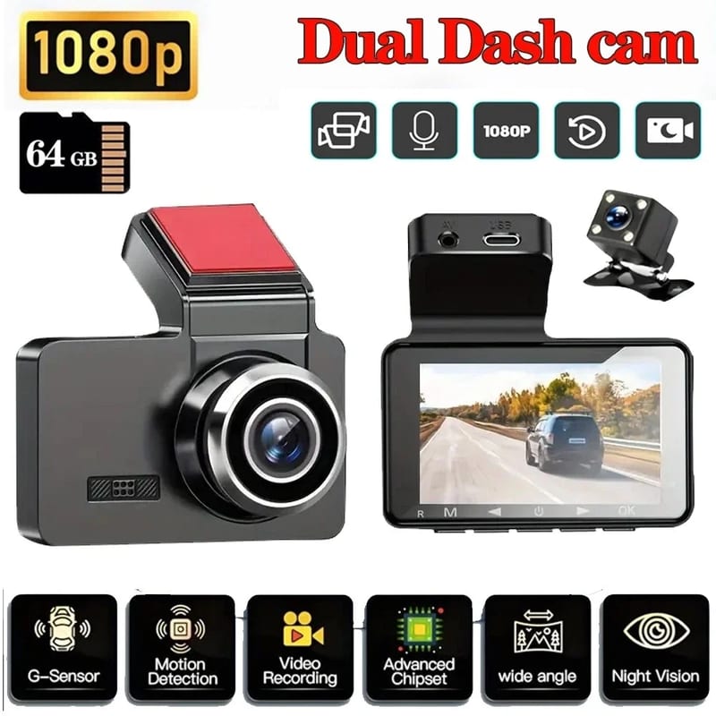 Cameră Auto cu Filmare Interior și Exterior, Full HD