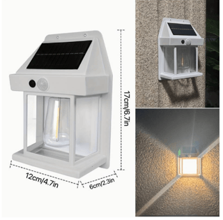 Lampă Solară LED pentru Gard și Perete, Aprindere Automată