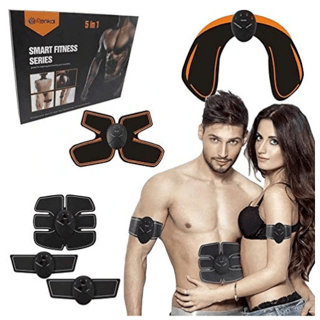 Centură EMS pentru Abdomen Six Pack, Electrostimulare Musculară, Moduri Multiple