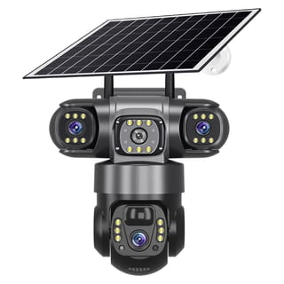 Cameră de Supraveghere Exterior V380 Pro cu Alimentare, Obiective Multiple