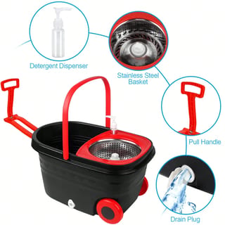 Mop Extensibil pentru Spații Înguste, Curăță sub Mobilă și Electrocasnice