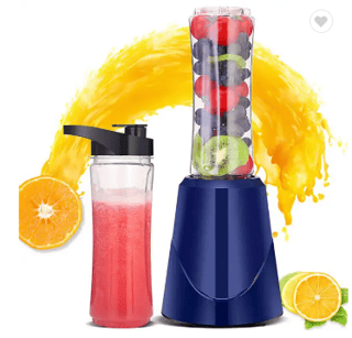 Blender Portabil Freshmaker cu Lame din Oțel, 300 ml