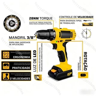 Bormașină Compactă cu 2 Acumulatori 24 V, în Trusă