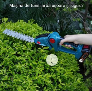 Mașină de Tuns Gard Viu 2 în 1 cu 2 Acumulatori 48 V