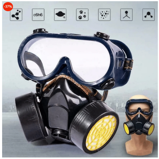 Mască de Gaze cu Filtru, Protecție Respiratorie