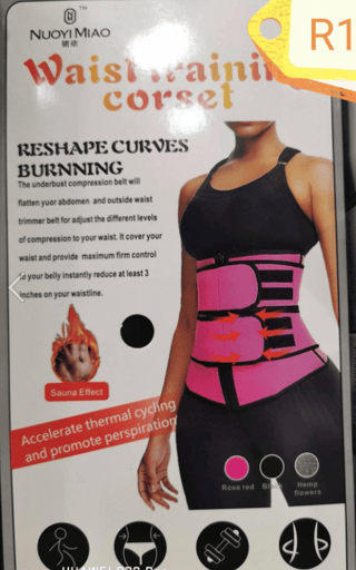 Centură de Talie Modelatoare, Roz cu Negru, Susținere și Siluetă
