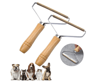 Perie Scammy din Metal și Lemn pentru Scame și Păr de Animale