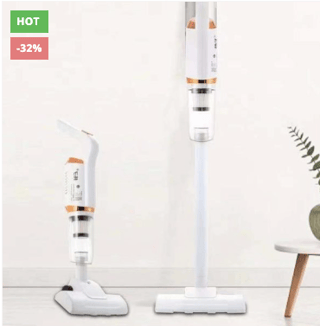 Aspirator Vertical Wireless Alb, Reîncărcabil, pentru Casă și Mașină