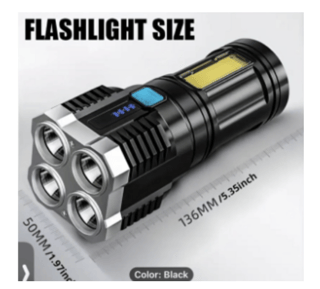 Lanternă LED Tactică de Mână, Compactă și Rezistentă