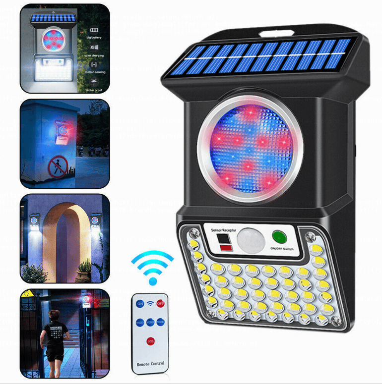 Alarmă Solară cu Senzor de Mișcare, Sirenă și Telecomandă