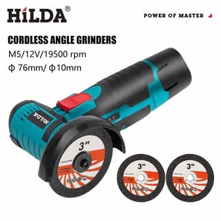Set Mașină de Găurit cu Percuție și Polizor cu Acumulator, în Trusă
