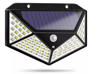 Lampă Solară de Exterior cu 100 LED-uri și Senzor de Mișcare