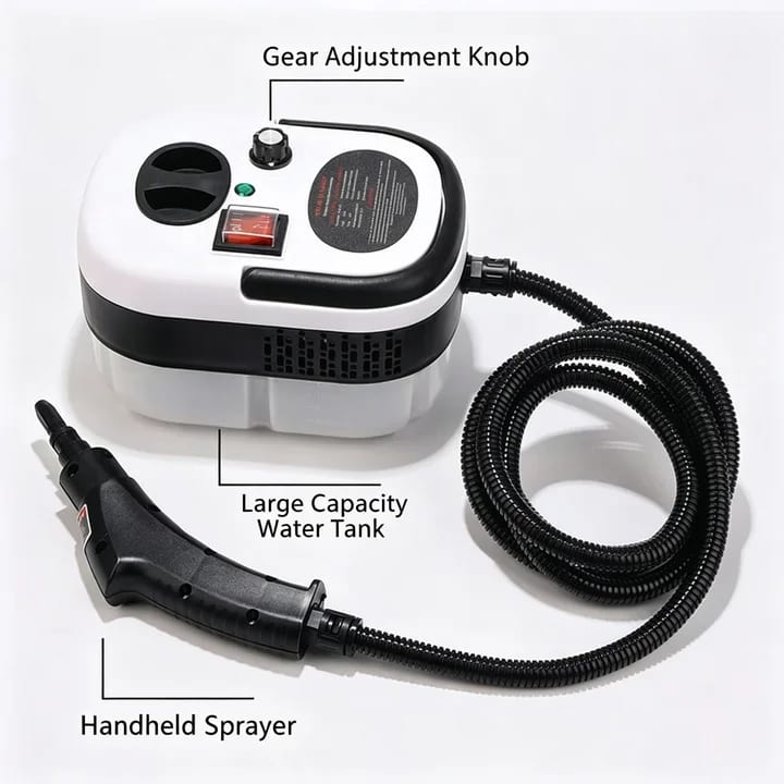 Aparat de Curățat cu Abur Steam Cleaner cu Accesorii, Dezinfectare fără Chimicale