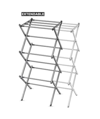 Uscător de Rufe Pliabil pe 3 Niveluri, Extensibil, cu Roți