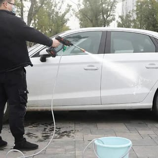 Pistol de Spălat cu Presiune cu Acumulator 48 V și Rezervor de Detergent