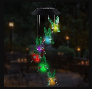 Lampă Solară Decorativă cu Păsări Colibri, pentru Grădină
